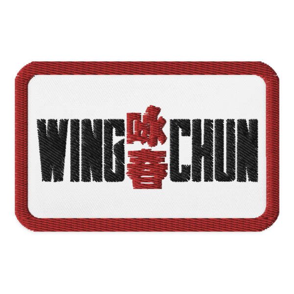 Wing Chun White Embroidered Patch