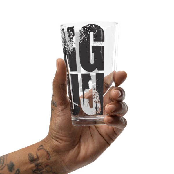 Wing Chun Pole Shaker Pint Glass - Image 2