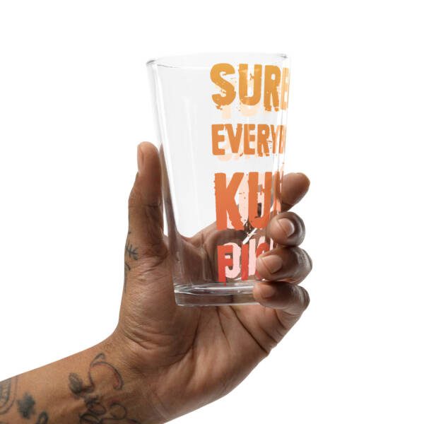 Surely Not Everybody Was Kung Fu Fighting Shaker Pint Glass - Image 3