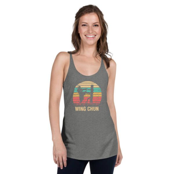 Wing Chun Sifu Dummy Women's Racerback Tank - Image 13