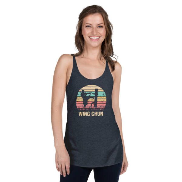 Wing Chun Sifu Dummy Women's Racerback Tank