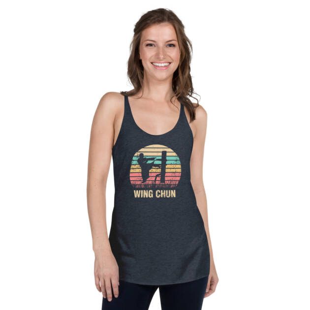 Wing Chun Sifu Dummy Women's Racerback Tank