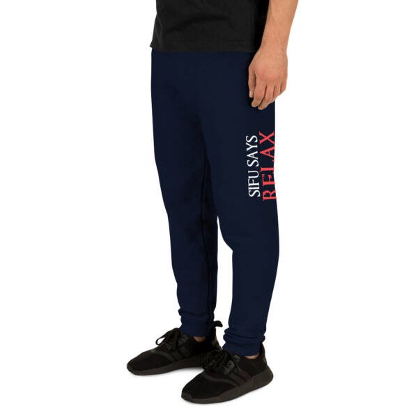 Unisex joggers j. navy left front 67f733b09f73b.jpg
